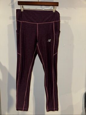 New Balance Burgundy Leggings with Pockets